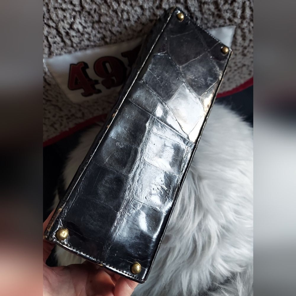 Vintage Reptile Purse Distressed - Picture 9 of 13